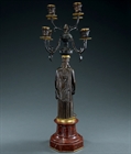 Picture of CA0303 Fine French Erechtheion caryatid candelabrum by Barbedienne