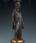 Picture of CA0303 Fine French Erechtheion caryatid candelabrum by Barbedienne
