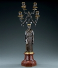Picture of CA0303 Fine French Erechtheion caryatid candelabrum by Barbedienne