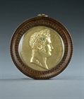 Picture of CA0326 Rare Pair of Plaques of Napoleon and Alexander of Russia by Galle