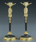Picture of CA0322 A fine pair of French 'Retour d'Egypte' style caryatid candlesticks