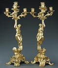 Picture of CA0306 Fine pair of candelabra depicting the birth of Venus