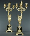 Picture of CA0304 Very Decorative Neoclassical Gilt Bronze Cupid Candelabra