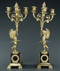 Picture of CA0304 Very Decorative Neoclassical Gilt Bronze Cupid Candelabra