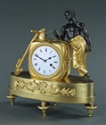 Picture of CA0334 Rare French Empire au bon sauvage 'Le Matelot' miniature clock