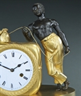 Picture of CA0334 Rare French Empire au bon sauvage 'Le Matelot' miniature clock