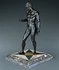 Picture of CA0300 Rare Grand Tour bronze Discophorus on Pietra Dura base