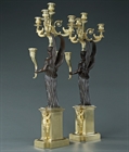 Picture of CA0297 Impressive fine pair of French Empire candelabra