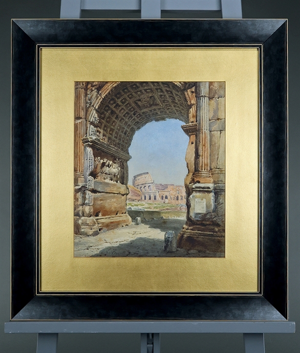 Picture of CA0301 Fine watercolour of the Arch of Titus and the Colosseum