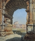 Picture of CA0301 Fine watercolour of the Arch of Titus and the Colosseum