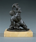 Picture of CA0294 18thC Grand Tour patinated bronze of the Infant Hercules Strangling Two Serpents
