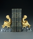 Picture of Rare pair of French Empire ormolu bronze Library bookends