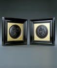 Picture of CA0285 Rare pair of bronze Night and Day plaques after Thorvaldsen