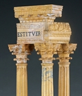 Picture of CA0271 Rare pair of Grand Tour temples from the Forum in Rome in Siena marble
