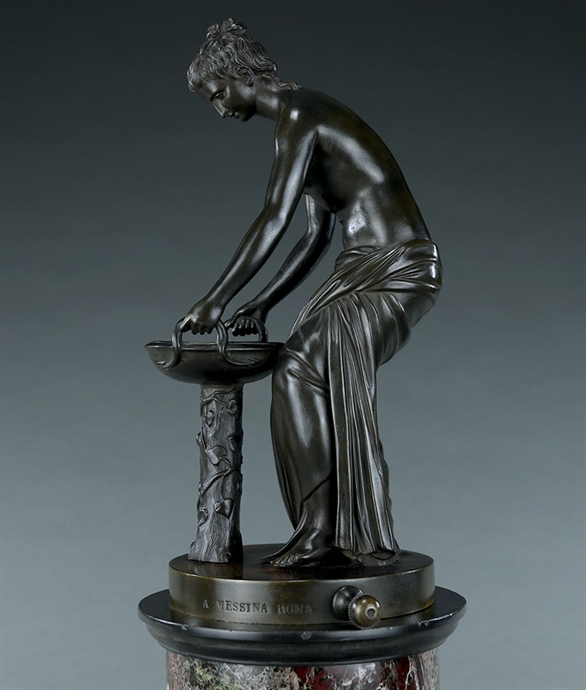 Picture of CA0275 Rare Grand Tour bronze of the Danaide signed A.Messina Roma