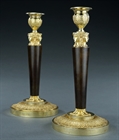 Picture of CA0279 French Empire caryatid bronze candlesticks in the manner of Galle