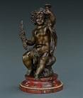 Picture of CA0267 Fine 19th century bronze young bacchanalian by Alfred Boucher