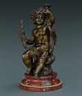 Picture of CA0267 Fine 19th century bronze young bacchanalian by Alfred Boucher