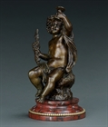 Picture of CA0267 Fine 19th century bronze young bacchanalian by Alfred Boucher