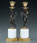 Picture of Decorative Louis XVI style Cupid candlesticks