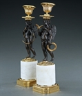 Picture of CA0262 Very decorative Louis XVI style Cupid candlesticks
