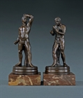 Picture of CA0268 Rare pair of Grand Tour Pugilists after Canova
