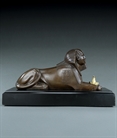 Picture of CA0251 Grand Tour hieroglyphic patinated bronze of a sphinx