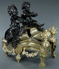 Picture of Impressive pair of 19thC Louis XVI revival figural chenets