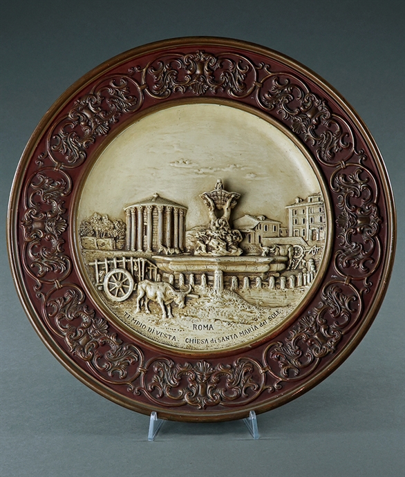 Picture of CA0253 Rare Grand Tour relief plaque of the Temple of Hercules Victor