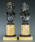 Picture of CA0223 Rare pairing of Grand Tour Busts of Demosthene and Socrates