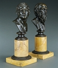 Picture of CA0223 Rare pairing of Grand Tour Busts of Demosthene and Socrates