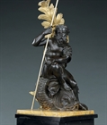 Picture of Pair 19thC Poseidon and Amphritrite Louis XV style bronzes