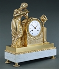 Picture of CA0242 French Empire mantel clock by Basile Charles Le Roy