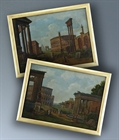 Picture of CA0234 Rare pair of Grand Tour Capriccios by Eugenio Benvenuti