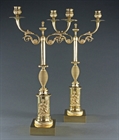 Picture of CA0219 Early 19th century Swedish Empire period gilt bronze candelabra