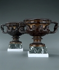 Picture of CA0212 Good size pair of Grand Tour bronze Albani Vases 