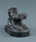 Picture of CA0185 Small Patinated Bronze Crouching Tiger 