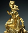 Picture of CA0210 French Empire Love and Fidelity mantel clock 