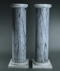 Picture of CA0187 Substantial Pair of Bardiglio and Carrara marble columns