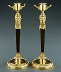 Picture of CA0195 A superb pair of French 'Retour d'Egypte' style caryatid candlesticks