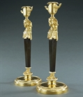 Picture of CA0195 A superb pair of French 'Retour d'Egypte' style caryatid candlesticks
