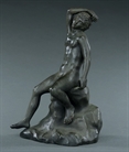 Picture of CA0211 Rare Grand Tour Verdigris Bronze Sleeping Faun