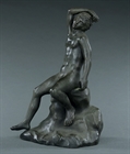 Picture of CA0211 Rare Grand Tour Verdigris Bronze Sleeping Faun
