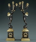 Picture of CA0192 Impressive pair of French Empire Revival candelabra