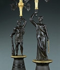 Picture of CA0194 French early 19th century Hercules and Hesione Candelabra 