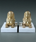 Picture of CA0182 Decorative pair of early 19th century Gilt Bronze sphinxes