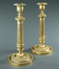 Picture of CA0178 Elegant pair of French Empire Gilt Bronze Candlesticks