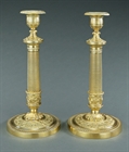 Picture of CA0178 Elegant pair of French Empire Gilt Bronze Candlesticks