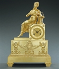 Picture of CA0177 Rare Empire clock depicting Pamona goddess of Fruitful Abundance 