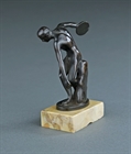 Picture of CA0180 Small Grand Tour Discobolus on a siena marble block base